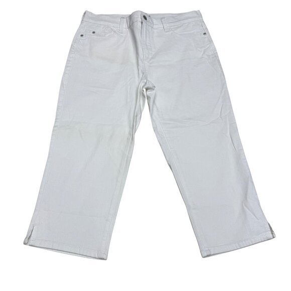 NYDJ Denim - NYDJ Lift X Tuck Women's Crop White Denim Pants, Size 12 NWOT